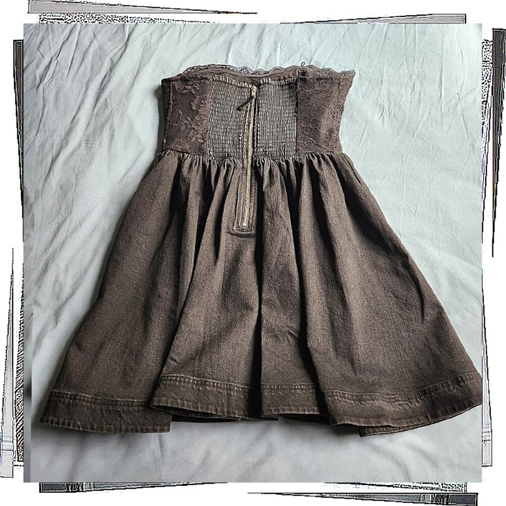 Anthropologie Black Strapless Tulle Dress - Picture 9 of 10